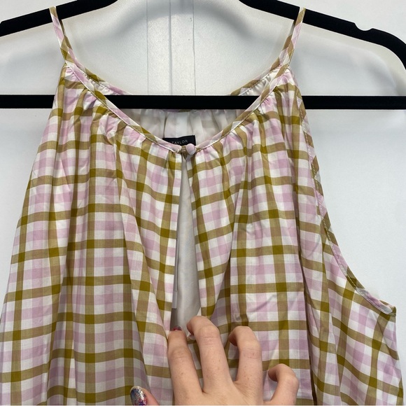 Ann Taylor Plaid Multi-Color Halter Flare Dress NWT - Picture 9 of 14